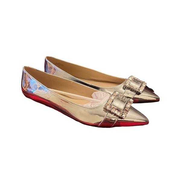 Nine West Shoes - NINE WEST Women's Silver Behold3 Ballet Flat